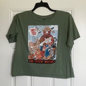 Smokey the Bear Graphic Crop Top
